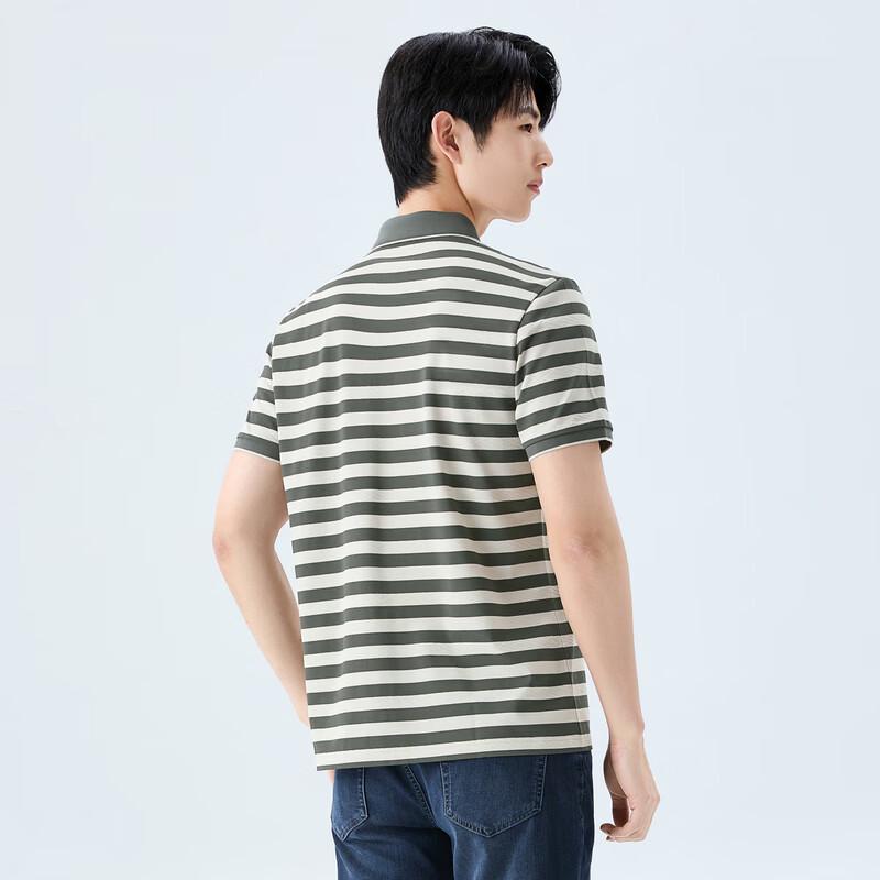 Men's Striped Short-Sleeve Polo Shirt