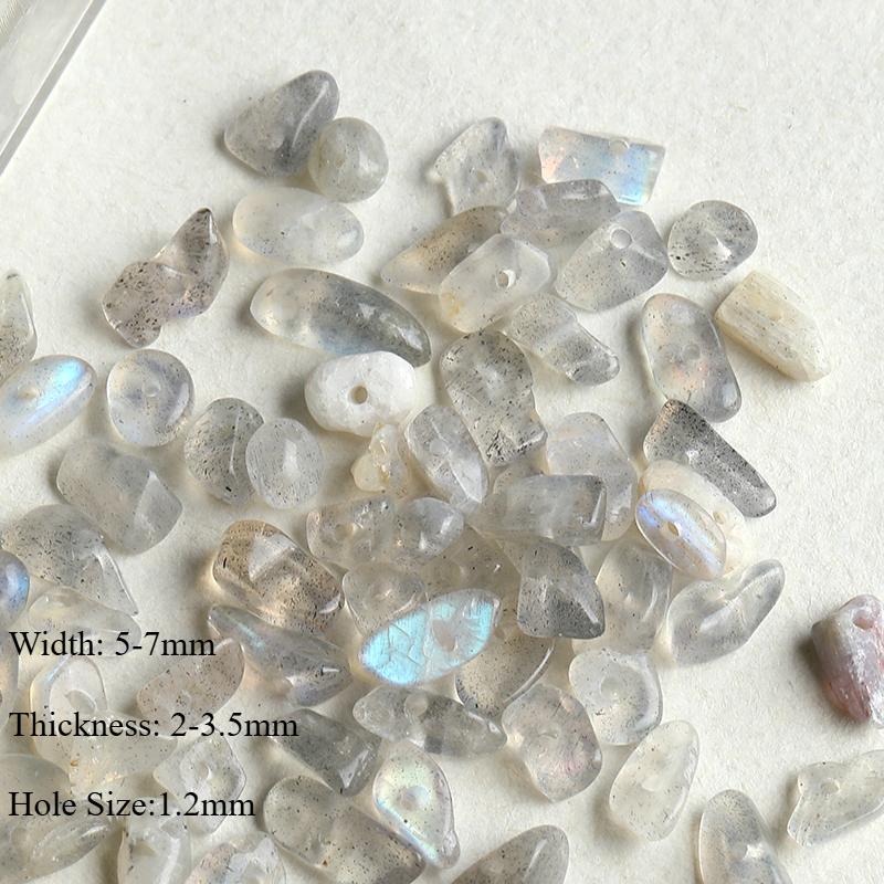 Naturstein citrin akvamarin månesten knuste løse perler diy tilbehørsmaterialer armbånd halskjede perler