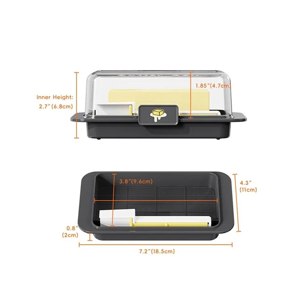 Clear Lid Butter Storage Box Fresh-keeping Cheese Container Butter Slicer Box  Kitchen Baking