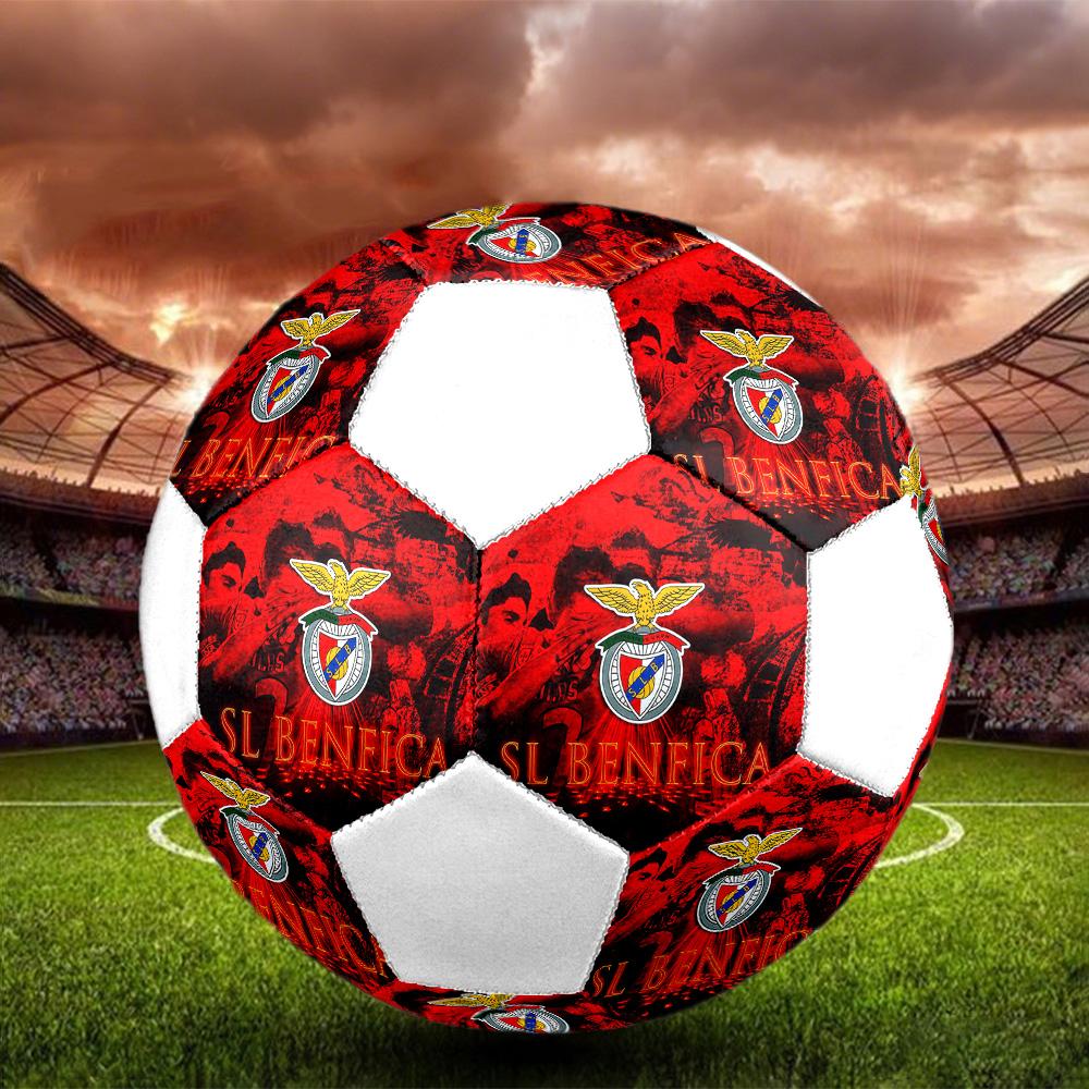 1 Stück SL Benfica Logo Größe 5 Fußball PragHallenfußball Bunt Alle Altersgruppen Maschinengenäht PVC Wettkampfbereit Langlebig Hoher Rückprall