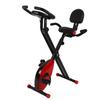 Folding Exercise Bike LCD Display Magnetic Fitness Training Bikes with Back Cushion