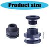 5Pcs Fish Tank Bulkhead Pipe Joint PVC Plastic Water Tank Connector Garden Spigot Adapter 3/4inch Water Tank Joint
