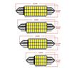 10PCS C5W LED Bulbs Canbus Festoon 31/36/39/41mm LED For Car Interior Dome Trunk License Plate Lights 12V 300LM 6500K White