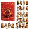 Christmas Advent Calendar Pendant Set - 2D Flat Hanging Ornaments for Holiday Countdown