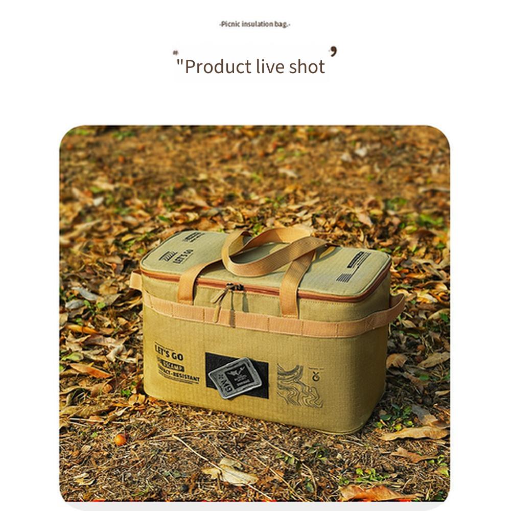 Large Capacity Outdoor Kitchenware Storage Bag, Foldable Tactical Camping Gear Bag, Wild Camping Stove Organizer Pouch