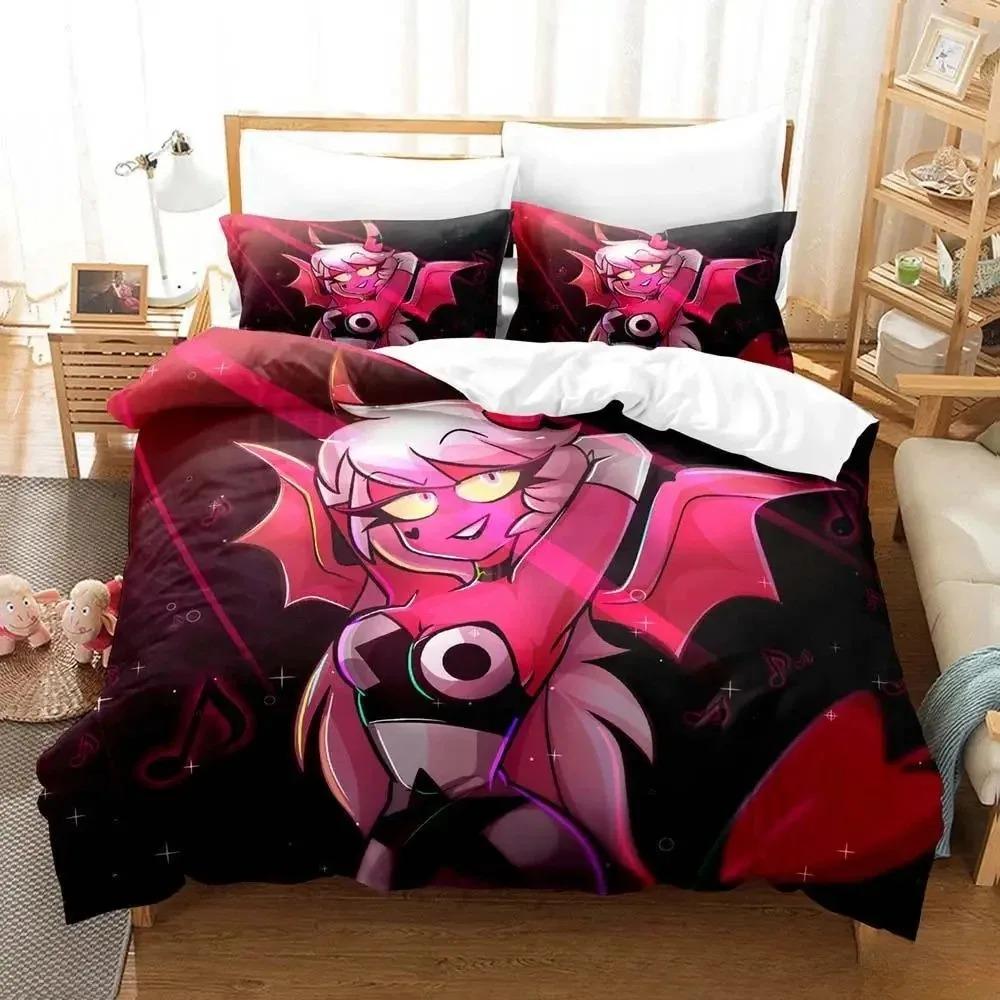 Fashion 3D Print Anime Loona Boss Bedding Set Cartoon Anime Three-Piece Set Adult Kid Bedroom Duvet Cover Sets Home Textiles
