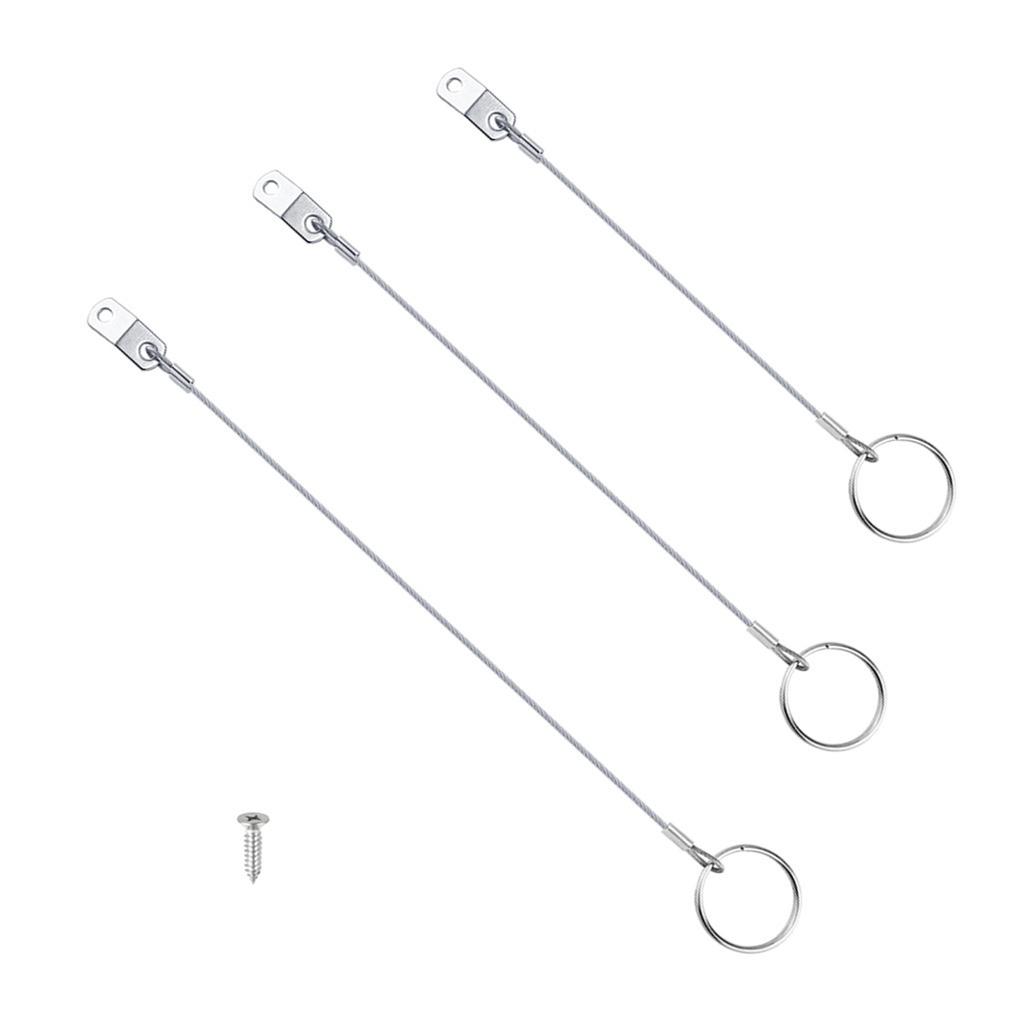 150mm/240mm/300mm Lanyard Cable Stainless Steel Safety Tether Wire Quick Release Pin Lanyard Safety Wire for Boat Marine
