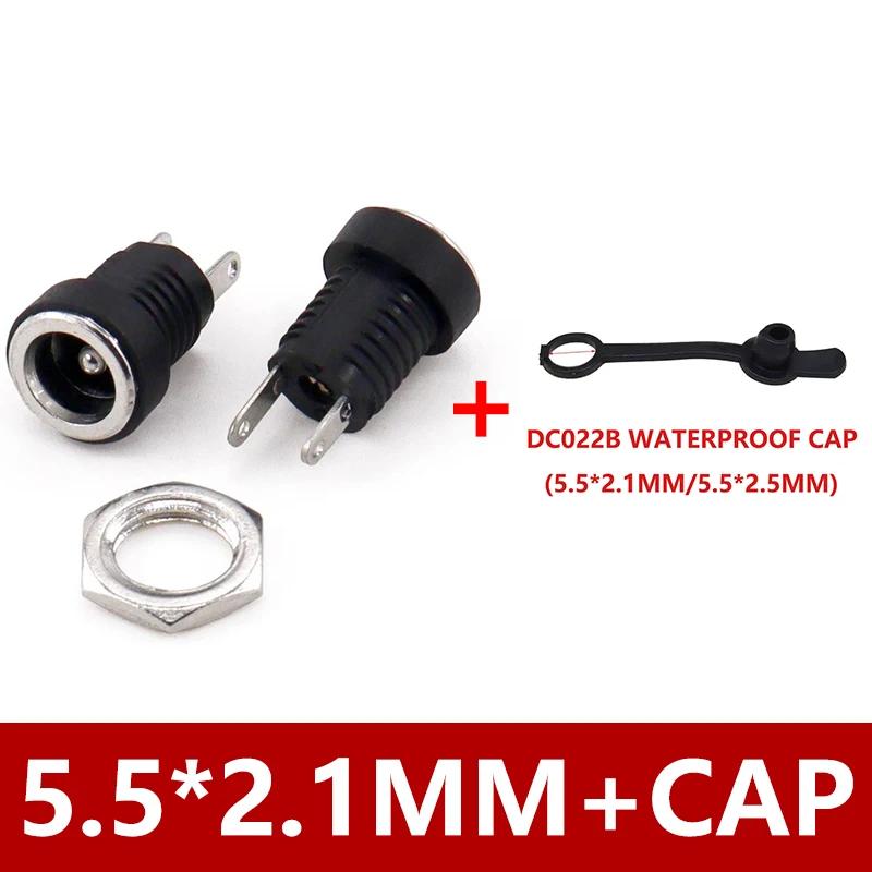 10/50PCS 2 Pin DC022B 5.5 X 2.1mm 3.5x1.3 Mm DC Power Jack Supply Socket DC Female Panel Mount Connector Plug Adapter 5.5*2.5MM