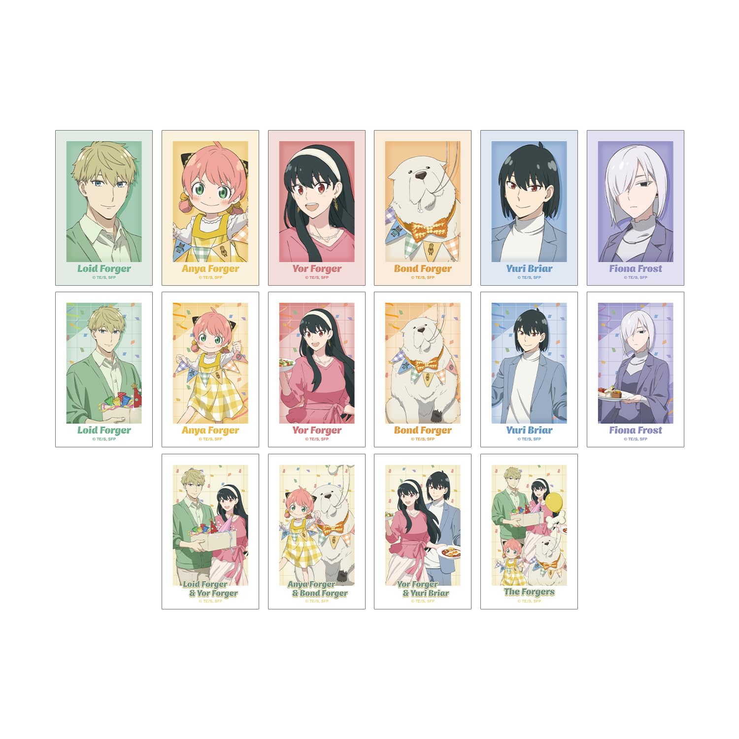 

SPY x FAMILY Оригинальная праздничная вечеринка Торговая иллюстрация в стиле моментальной камеры Коробка из 16 шт. Вер.. Карты,