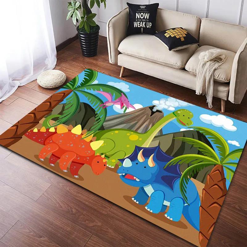 Dinosaur 3D Printed Carpet Children Rugs for Bedroom Living Room Anti-slip Baby Crawling Play Mat Rugs and Carpet for Boys Room