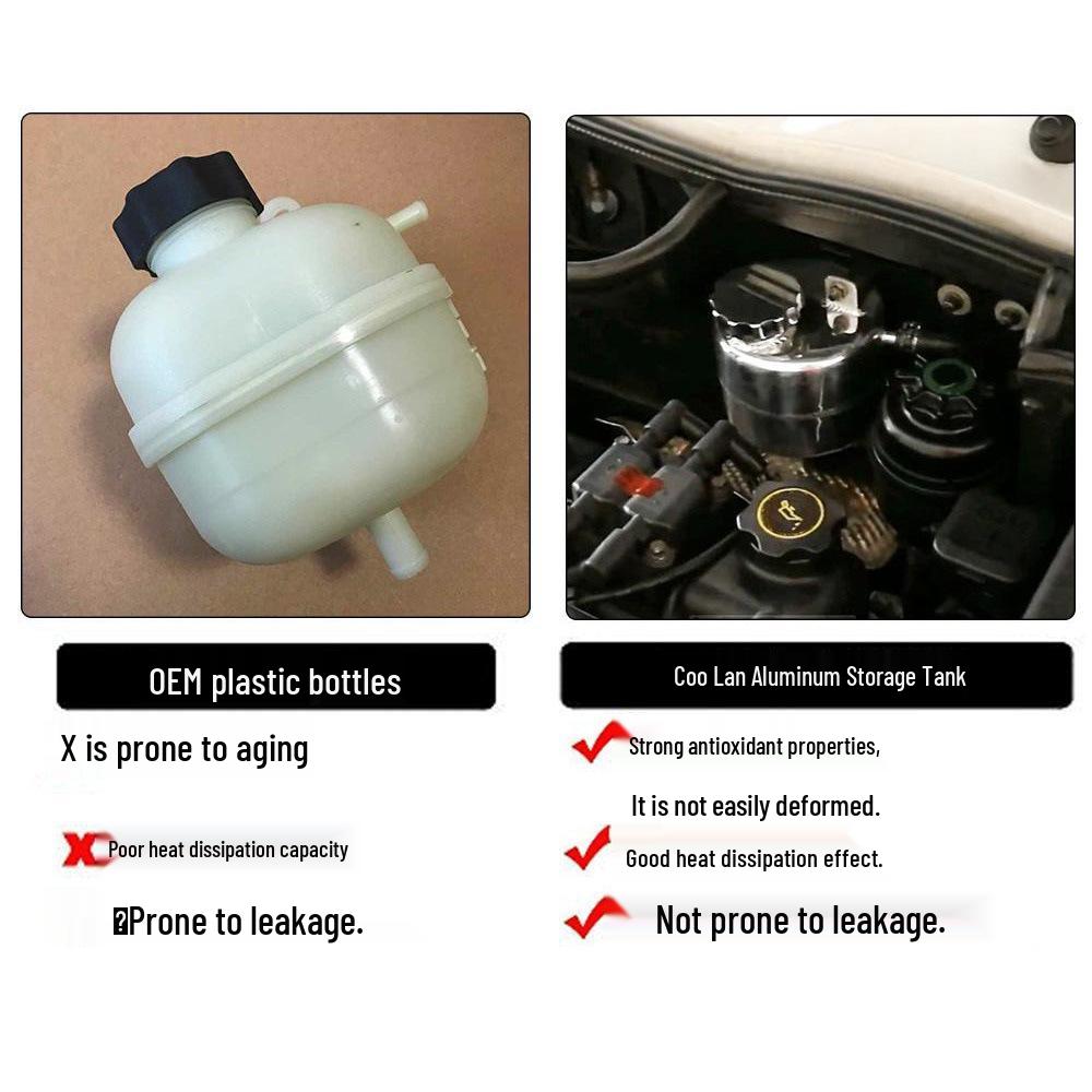 Polished Aluminum Alloy Coolant Tank for BMW R53/R52 MINI