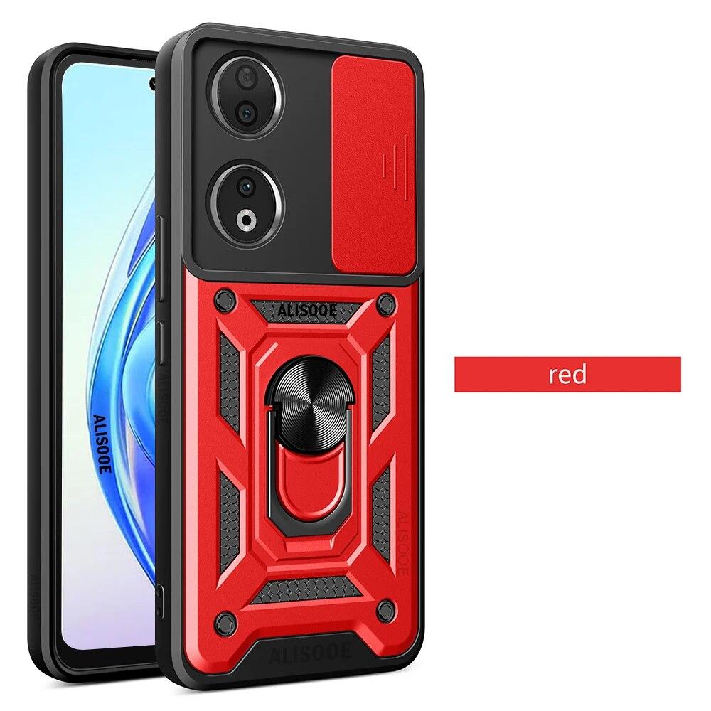 

Чехол для объектива слайд-камеры для Honor X7B CLK-LX1, CLK-LX2, CLK-LX3, защитный чехол с кольцом-подставкой для Huawei Honor X7B Capa For Honor X7B красный