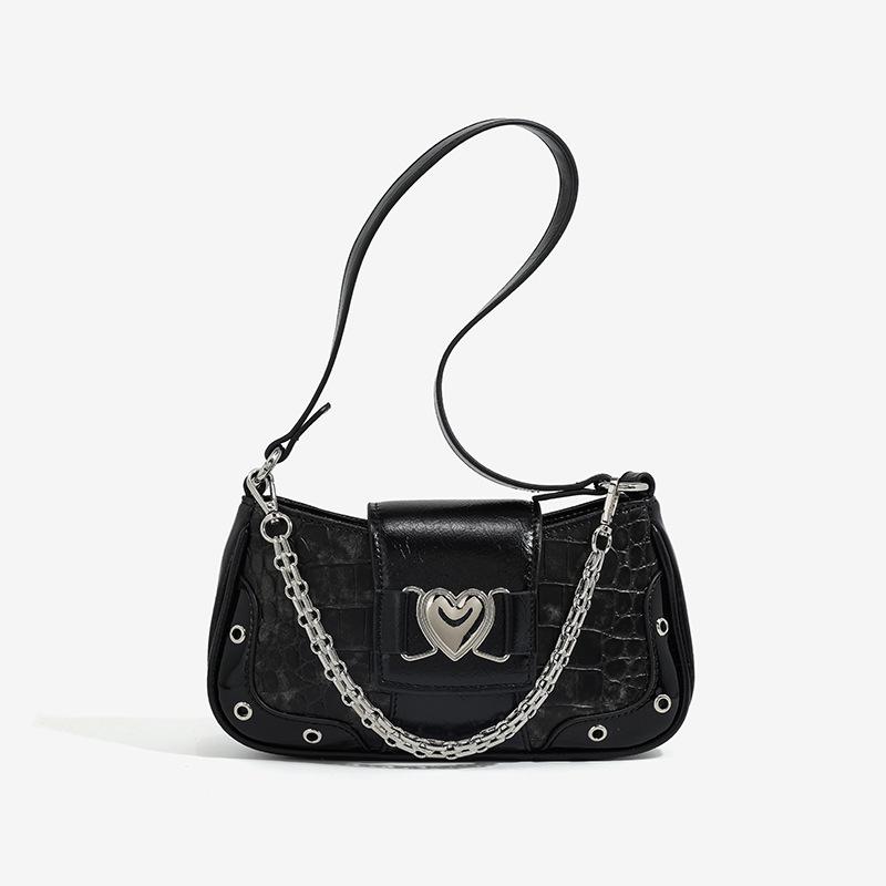 Fashionable Sweet and Cool Hot Girl Style Niche Underarm Bag for Women New Trendy High-end Texture Chain Shoulder Crossbody Bag