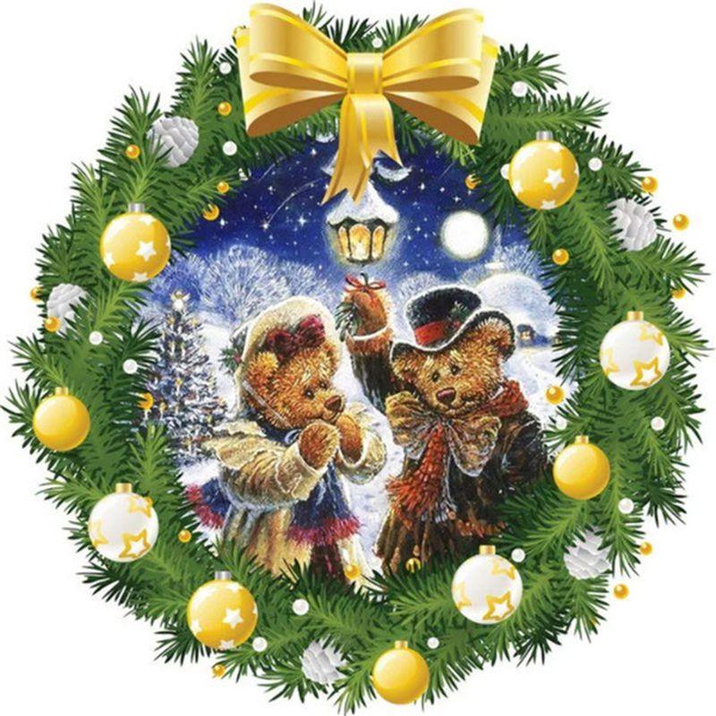 

Зимняя алмазная живопись 5d Рождественская полная круглая Алмазная вышивка Стразы Фотографии Вышивка крестиком Горный хрусталь Новое поступление Домашний декор Full Round 20x25CM