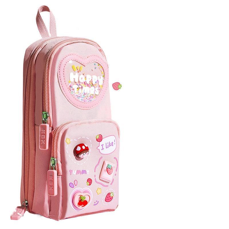 Stylish Backpack Pencil Case for Boys and Girls Large Capacity Pencil Pouch Elementary & Middle School Student Stationery Organizer