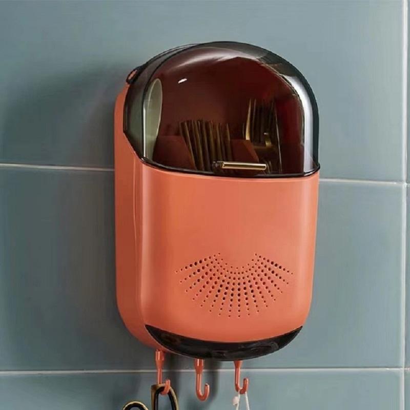 Dish Drainer Holder Wall-mounted Chopsticks Basket Spoon Fork Tableware Storage Box