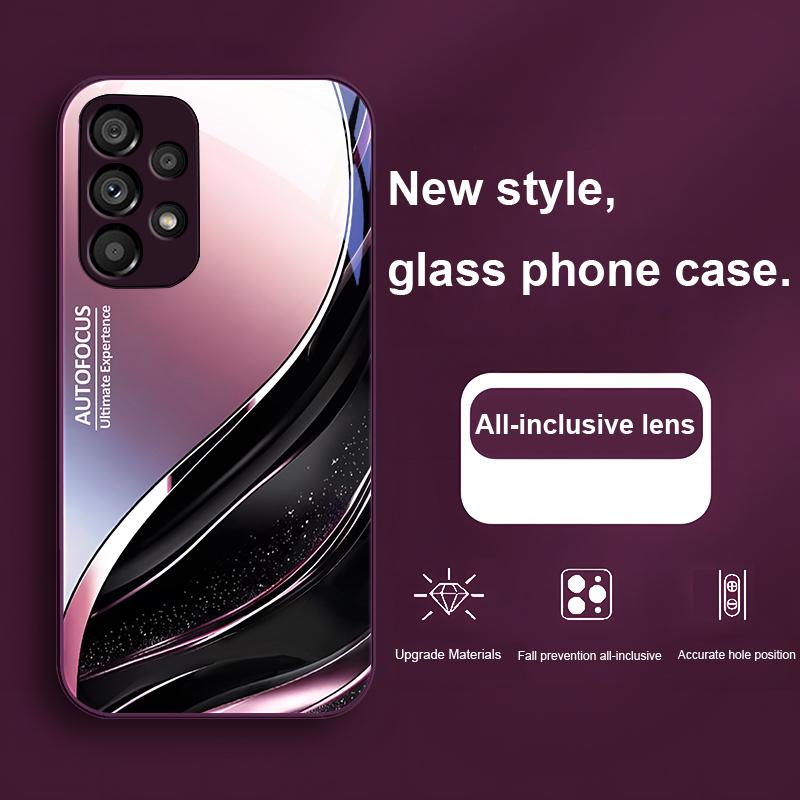 Schwarz Gold Abstrakt Für Samsung Galaxy S23 U Ltra 24 Plus S20 21 FE S25 Ultra A70 A72 73 51 52 53 Gehärtetes Glas Handyhülle
