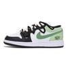 Air Jordan 1 Puppy Fragment Slip Resistant Abrasion Resistant Low Top Vintage Basketball Shoes Men's Black Green 553558-131(Team85-)