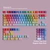 Korean Russian Japanese Spanish Cherry Profile Double Print Keycap Rainbow Gradient 130 Key Caps Mechanical Keyboard AJAZZ AULA