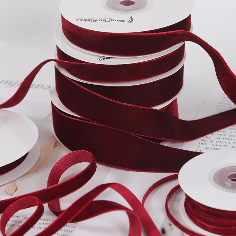 Velvet Ribbon 5/10 Yards 6/9/12/16/20/25MM Gift Flower Packaging Bow Handmade Diy Christmas Decoration Clothing Sewing Accessories