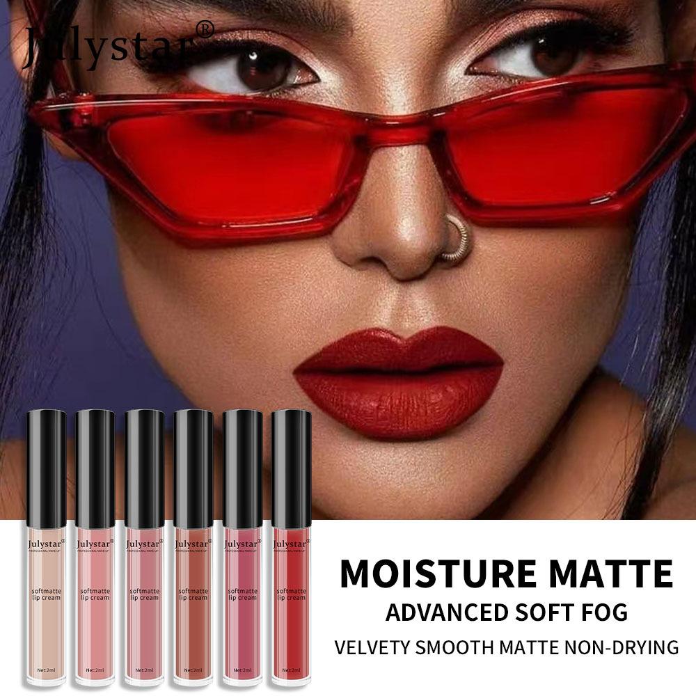 Velvet Water Mist Six Lip Glaze Set Matte Non-fading Non-stick Cup Liquid Lipstick
