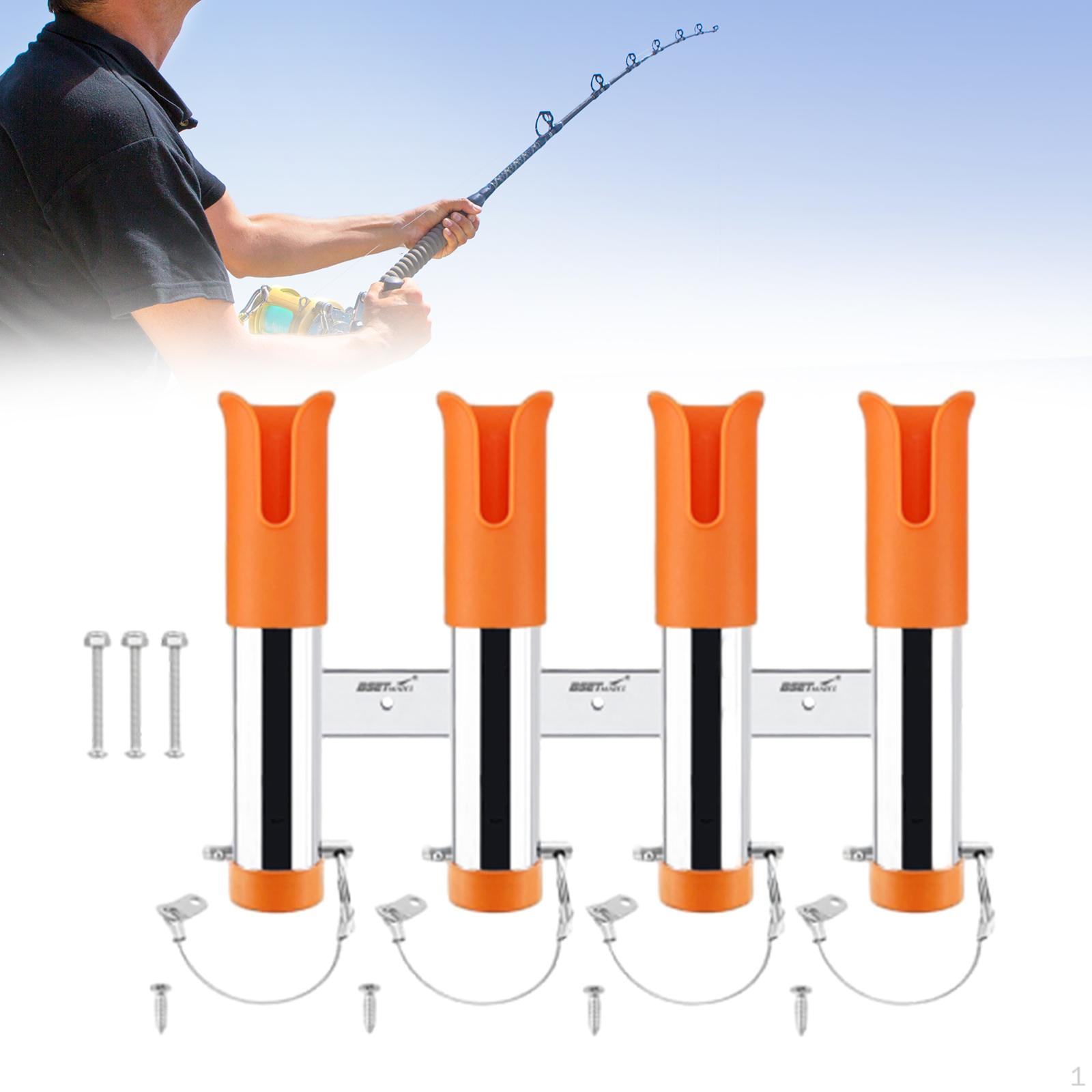 

Тримач для вудок 4 труби з єднані вертикальний бічний кронштейн для аксесуарів підставка для вудок для помаранчевий