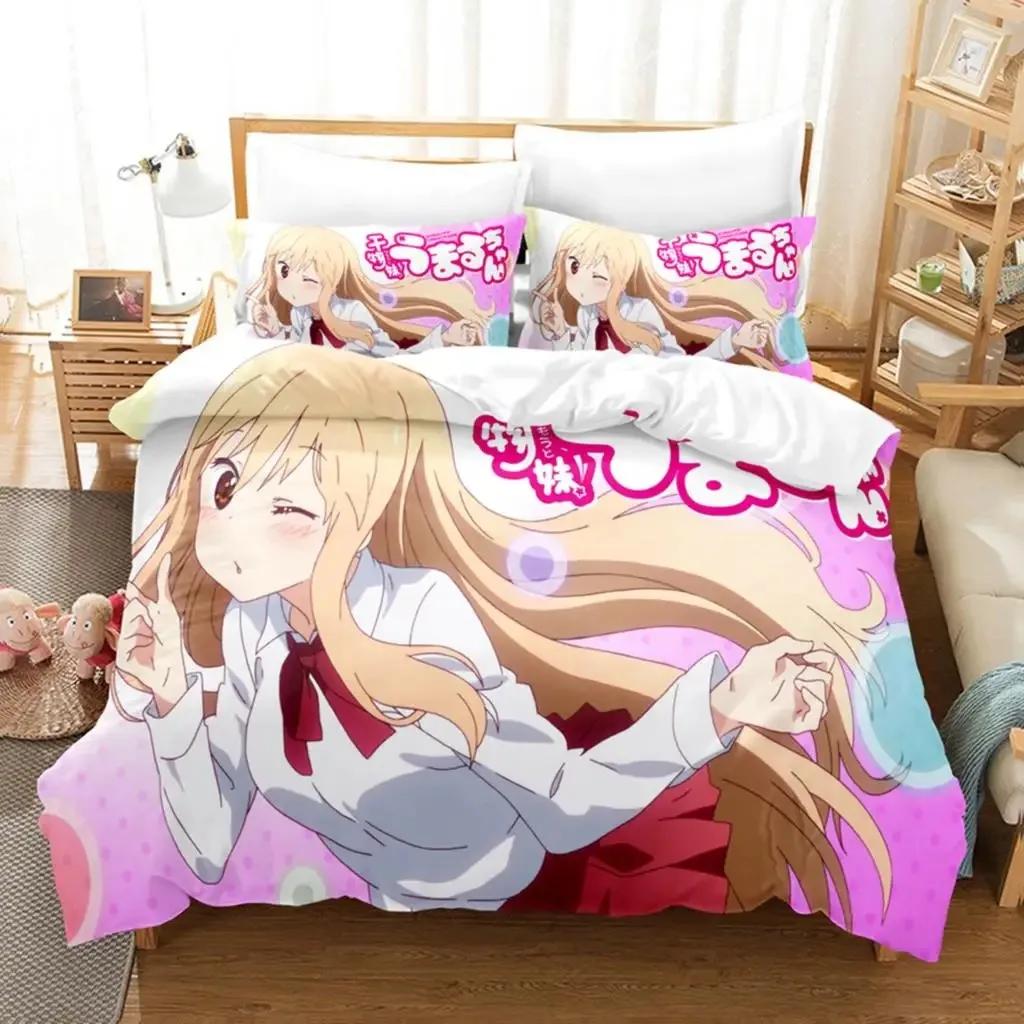 3D The Himouto! Umaru-chan Comfortable Duvet Quilt Cover Pillowcase Bedding Set Children Bedroom Decoration Home Textile