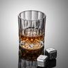 2pcs Set 10.8oz 315ml Foreign Wine Glasses Creative Crystal Carving Whiskey Glass Scotch Bourbon Vodka Cup Transparent Drinkware