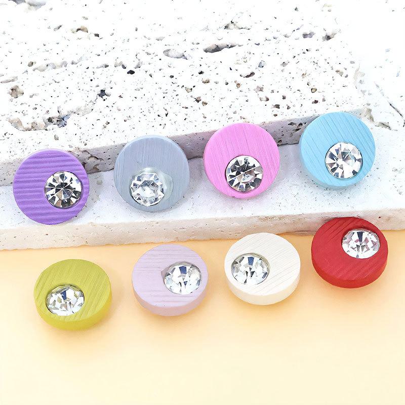 Resin Buttons With Diamonds, Small Buttons, Shirt Buttons, Cufflinks, Chiffon Shirt Buttons, Clothing Accessories.