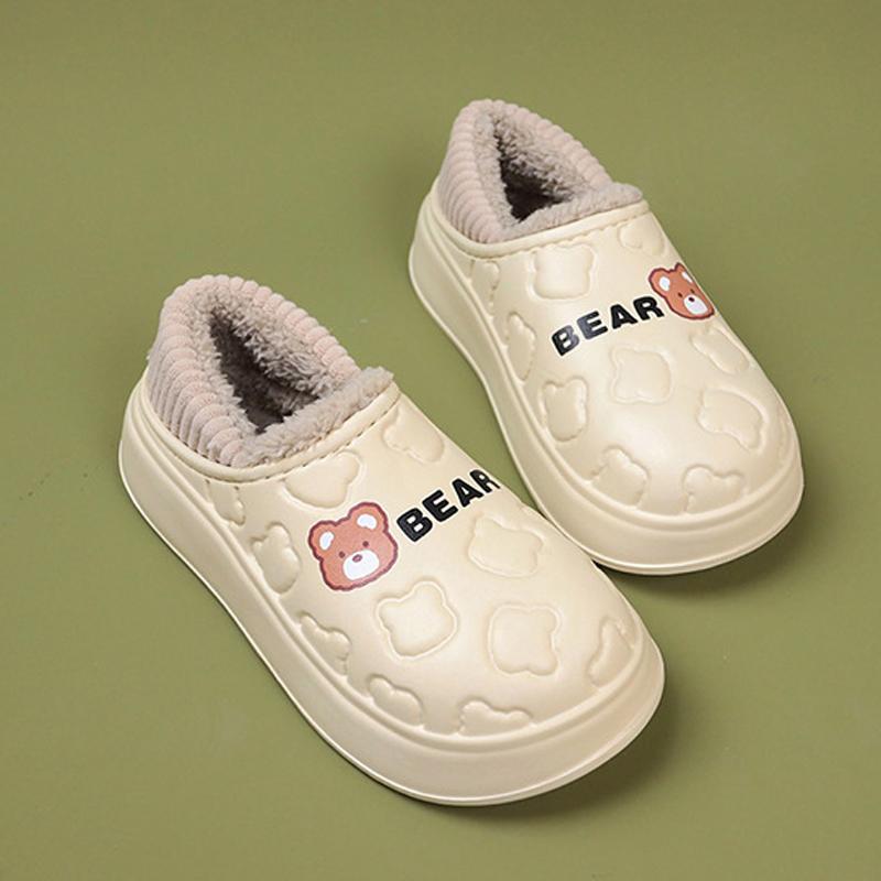 Módní Litfun Nadýchané Pantofle Pro Ženy Vodotěsné Bavlněné Nazouváky Měkká Podrážka Plyšová Podšívka Vnitřní Nazouváky Huňaté Teplé Útulné Dámské Pantofle