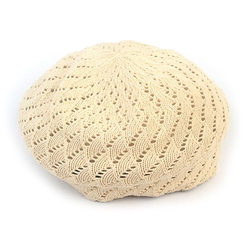 

Универсальная химия Волна Слоновая кость Вязаный берет Берет FREE