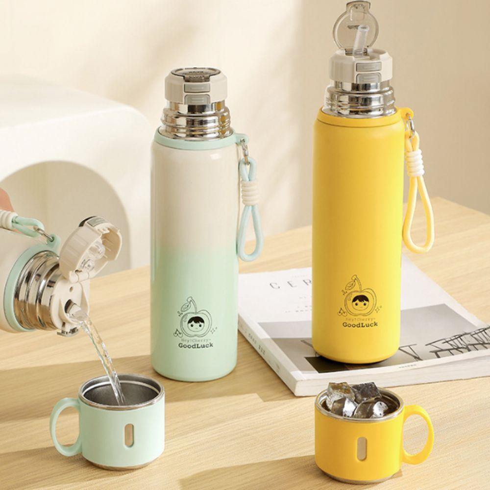 Keeping Hot/Cold Student Thermos Stainless Steel Vacuum Flasks Travel Thermal Cup  Office