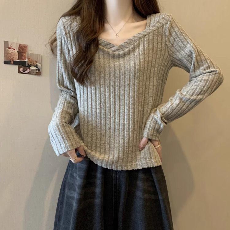 

Женские однотонные рубашки с квадратным вырезом большого размера на осень/зиму с длинными рукавами и внутренним трикотажным топом 4XL абрикосовый