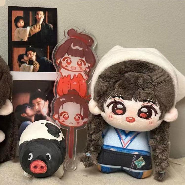 10cm Verfolgung von Jade Zhuyu Baumwollpuppe Xie Zheng Fan Changyu Yan Zheng Bedruckte Plüschpuppe Tasche Anhänger Schlüsselanhänger Fans Sammelgeschenk 10cm
