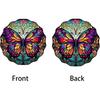 HOTIYOK Colourful Butterfly Stained Acrylic Window Hangings Cute Ornaments Wall Art Decor for Home Coffee Bar, Birthday Party Decorations