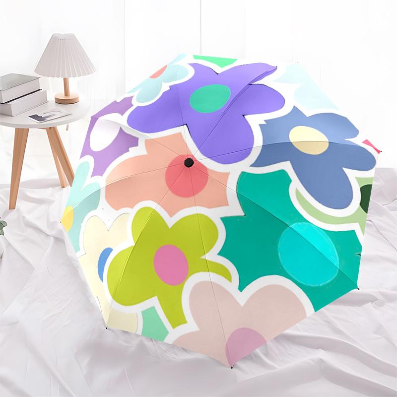 1pc Floral PatternAutomatic Open/close Folding Umbrella, Compact Portable Travel Umbrella, Perfect Birthday/Holiday, Cute Umbrella y050