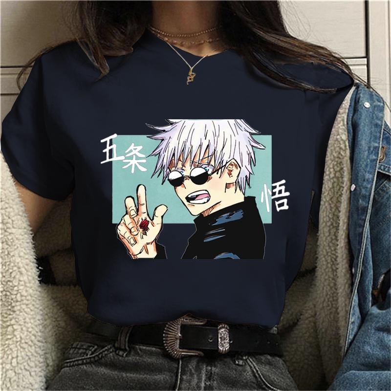 

New Fashion Satoru Gojo T-Shirt Summer Short Sleeve Casual Round Neck T Shirt Streetwear Fashion Anime Harajuku Tees - Men s ... S разноцветный
