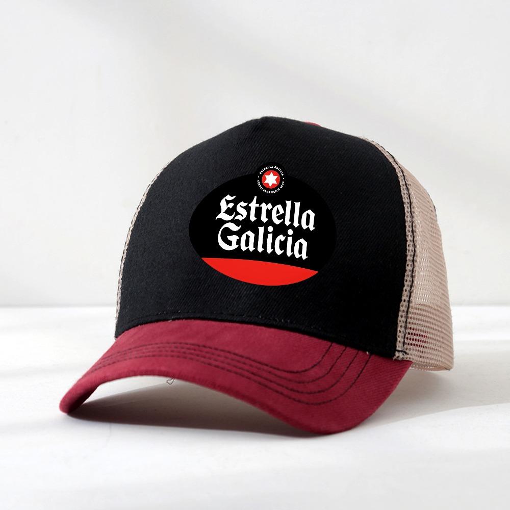 Estrella Galicia Beer Spain Baseball Cap Beer Unisex Men Trucker Dad Hat Design Outdoor Mesh Breathable Sports Hats Gift