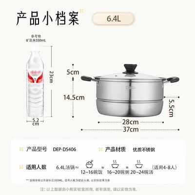 Debo Edelstahl Suppentopf mit Dämpfeinsatz