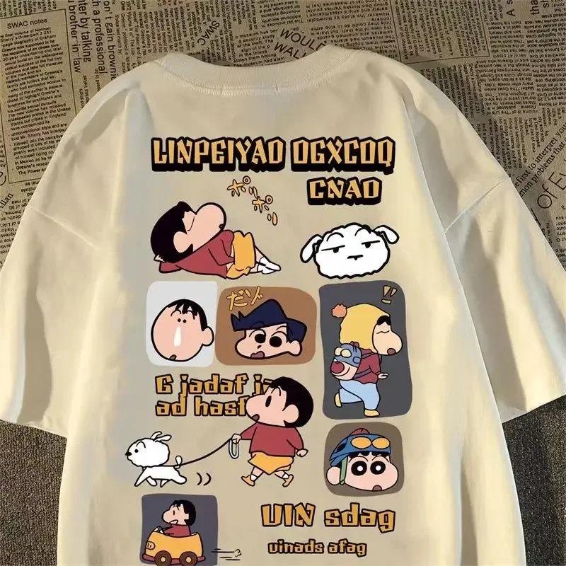 

Crayo.n Littl.e Новая японская аниме футболка из хлопка с принтом Милый стиль Женская футболка с коротким рукавом Индивидуальность Высококачественные топы L