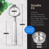 54mm 3 Ears Bottomless Portafilter with Alloy Handle Stainless Steel Head Compatible for