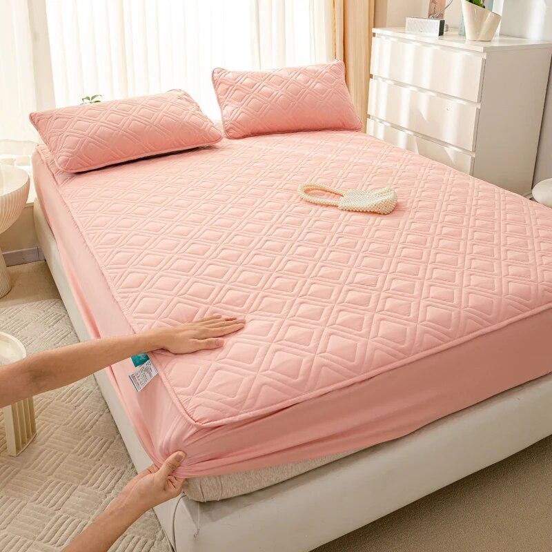 Bedruckter Matratzenbezug, wasserdicht, gesteppt, Matratzenauflagenschutz, verstellbare Bettbezüge, Spannbettlaken, antibakterielle Unterlage für Betten