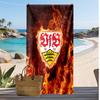 Fotbalový potisk VfB Stuttgart Plážová osuška, Velká měkká rychleschnoucí osuška na pláž, kempování, plavání