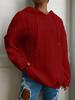 European & American Women's Casual Jacquard Loose Hooded Knit Sweatshirt