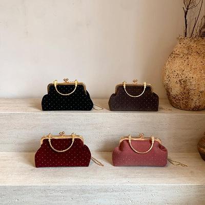 Luxusní Design Dámská Večerní Spojka Kabelka na Večeři Dámská Malá Klipová Taška přes Rameno Kabelky Retro Dámská Řetízková Crossbody Taška
