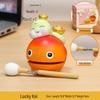 Cartoon Knock Knock Wooden Fish Ornament - Cute Granule Lucky Cat Decoration for Office