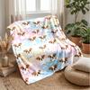 Puppy Love and Fun Theme Blanket Lightweight Warm Flannel Blanket Decorative Throw Blanket for Home Decoration