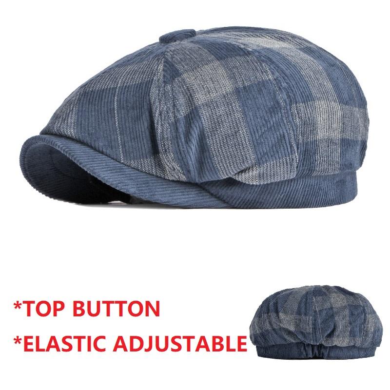 Adjustable Newsboy Hats Flat Cap Cabbie Gatsby Style Tweed Ivy Fashion Sun Beret for Men And Women