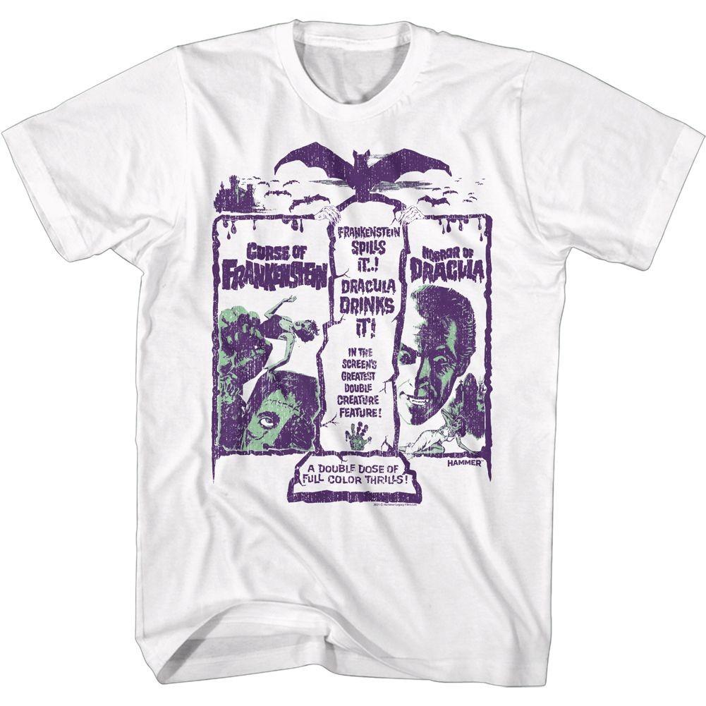 Hammer Horror Double Creature Feature Movie Shirt M