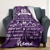 60Th Birthday Celebration Flannel Four Seasons Blanket Customized With Your Name Lightweight And Warm Perfect Gift For Home Office Camping Sofa Travel